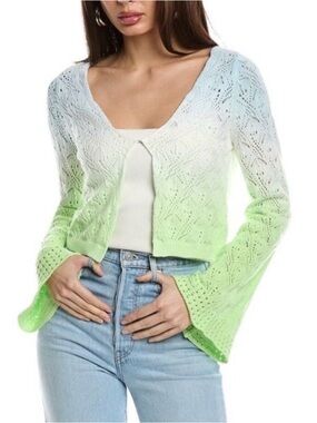 Amanda Uprichard Ombre Pointelle Knit Cardigan XS | 18 P2P
